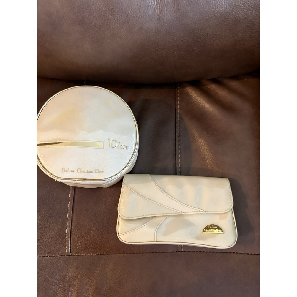 Dior vintage 2‎ piece set make up bags